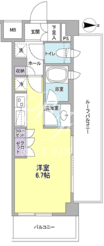 リバーレ蒲田仲六郷 405 間取り図
