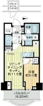 パークコート神宮北参道ザタワー 618 間取り図