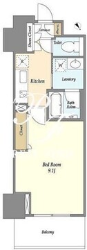 フロンティア新宿タワー 1806 間取り図