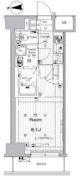 メイクス錦糸町 602 間取り図
