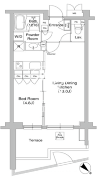 コンフォリア原宿 116 間取り図