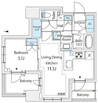 リビオレゾン三田 901 間取り図
