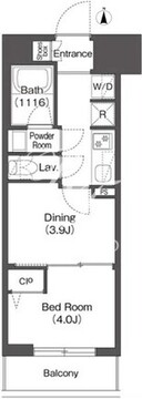 コンフォリア・リヴ西蒲田 402 間取り図