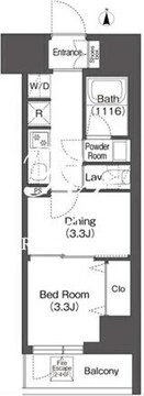 コンフォリア・リヴ西蒲田 501 間取り図