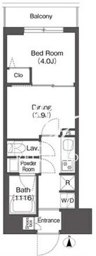 コンフォリア・リヴ西蒲田 806 間取り図