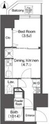 コンフォリア・リヴ西蒲田 504 間取り図