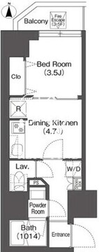 コンフォリア・リヴ西蒲田 604 間取り図