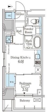 パークアクシス赤塚 1208 間取り図