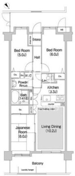 コンフォリア板橋仲宿 1102 間取り図