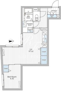 レジデンス市谷仲之町 404 間取り図