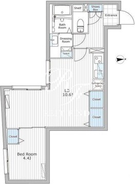 レジデンス市谷仲之町 206 間取り図