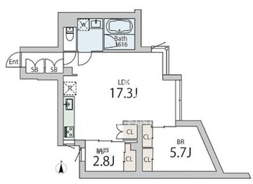 クラリティア文京本郷 102 間取り図