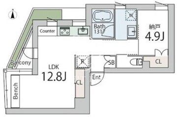 クラリティア文京本郷 301 間取り図