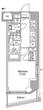 ザ・パークハビオ中野新橋 403 間取り図
