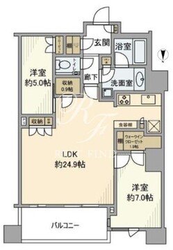 パークタワー勝どき S-4503 間取り図