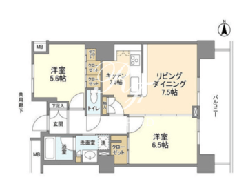 豊洲シエルタワー 815 間取り図