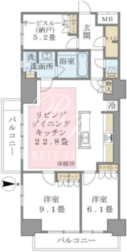 ブリリアイスト東雲キャナルコート 214 間取り図