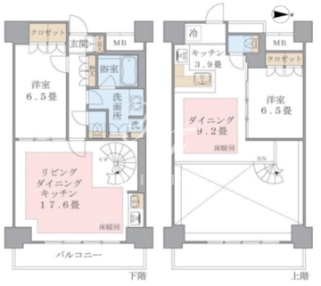 ブリリアイスト東雲キャナルコート 1217 間取り図