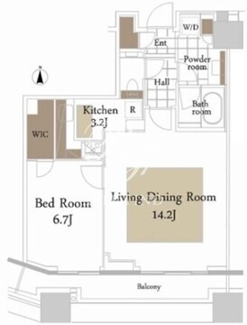 コンシェリア西新宿タワーズウエスト 2516 間取り図