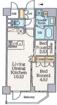 クレストコート錦糸町 301 間取り図
