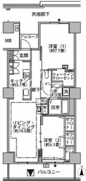 東雲キャナルコートCODAN 21-1206 間取り図