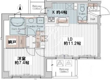 カスタリア三宿 501 間取り図