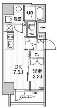 シーズンフラッツ浅草言問通り 1104 間取り図