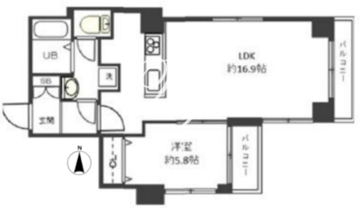 スパッジオ上野東 704 間取り図