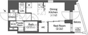 コンフォリア東大井2 702 間取り図