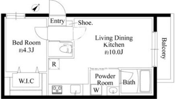 ワンズレジデンス亀戸 101 間取り図