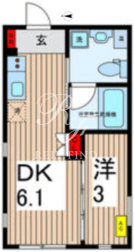 カムフェア菊川 201 間取り図
