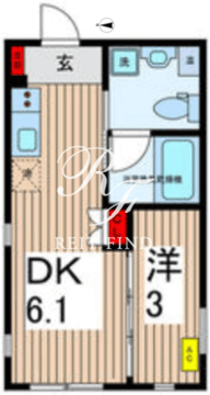 カムフェア菊川 401 間取り図