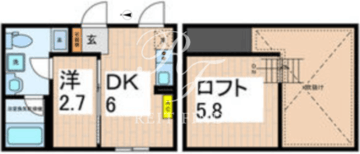 カムフェア菊川 502 間取り図