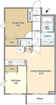 モナークマンション代々木1 401 間取り図