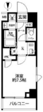 プレール・ドゥーク蔵前 707 間取り図