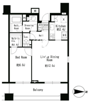 パークアクシス青山骨董通り 701 間取り図