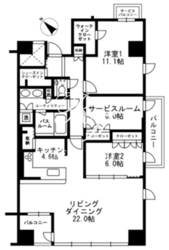 アーバンパーク代官山 703 間取り図