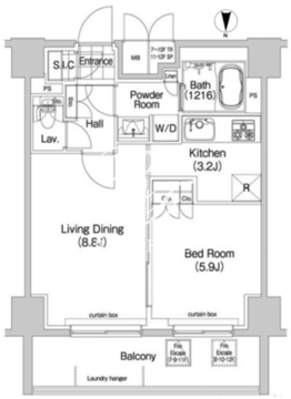 コンフォリア春日富坂 1205 間取り図
