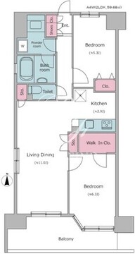 レジディア南千住 1101 間取り図