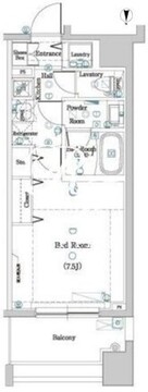 ディップス神楽坂 205 間取り図