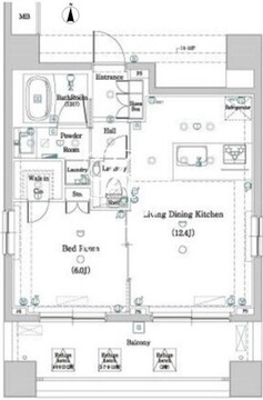 ディップス神楽坂 806 間取り図