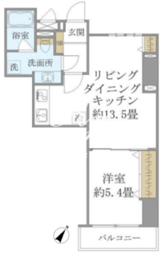 ＳＳ．ＦＬＡＴ神楽坂サウス 1101 間取り図