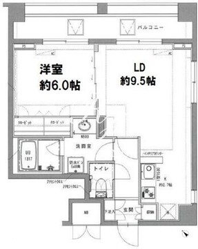 レジディア新川 601 間取り図