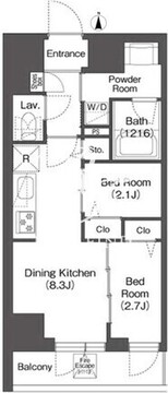コンフォリア・リヴ西蒲田 1102 間取り図