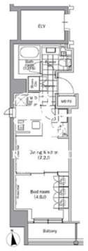 パークハビオ門前仲町 1006 間取り図