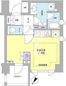 リヴェール赤坂 302 間取り図