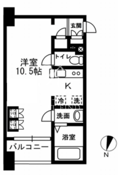 レジディア代々木2 101 間取り図