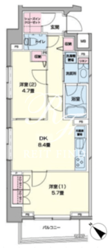 プライムアーバン日本橋浜町 1401 間取り図