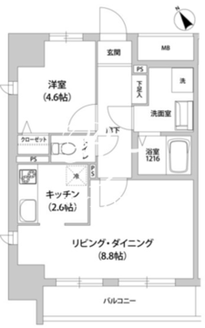 カンゼ芝浦レジデンス 403 間取り図