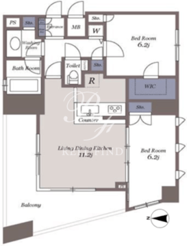 ドゥーエ参宮橋 401 間取り図